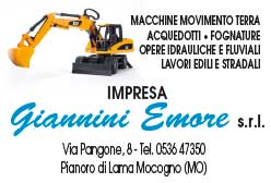 Giannini Emore Pianoro movimento terra